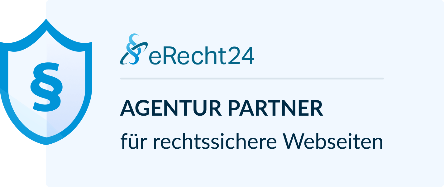 eRecht24 Agentur Siegel hellblau